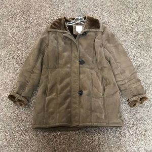 Faux Suede Ladies Coat
